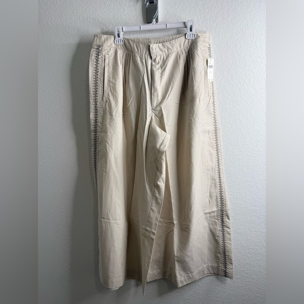 NWT Anthropologie Pleated Embroidered Trousers Sz XL - Picture 5 of 16